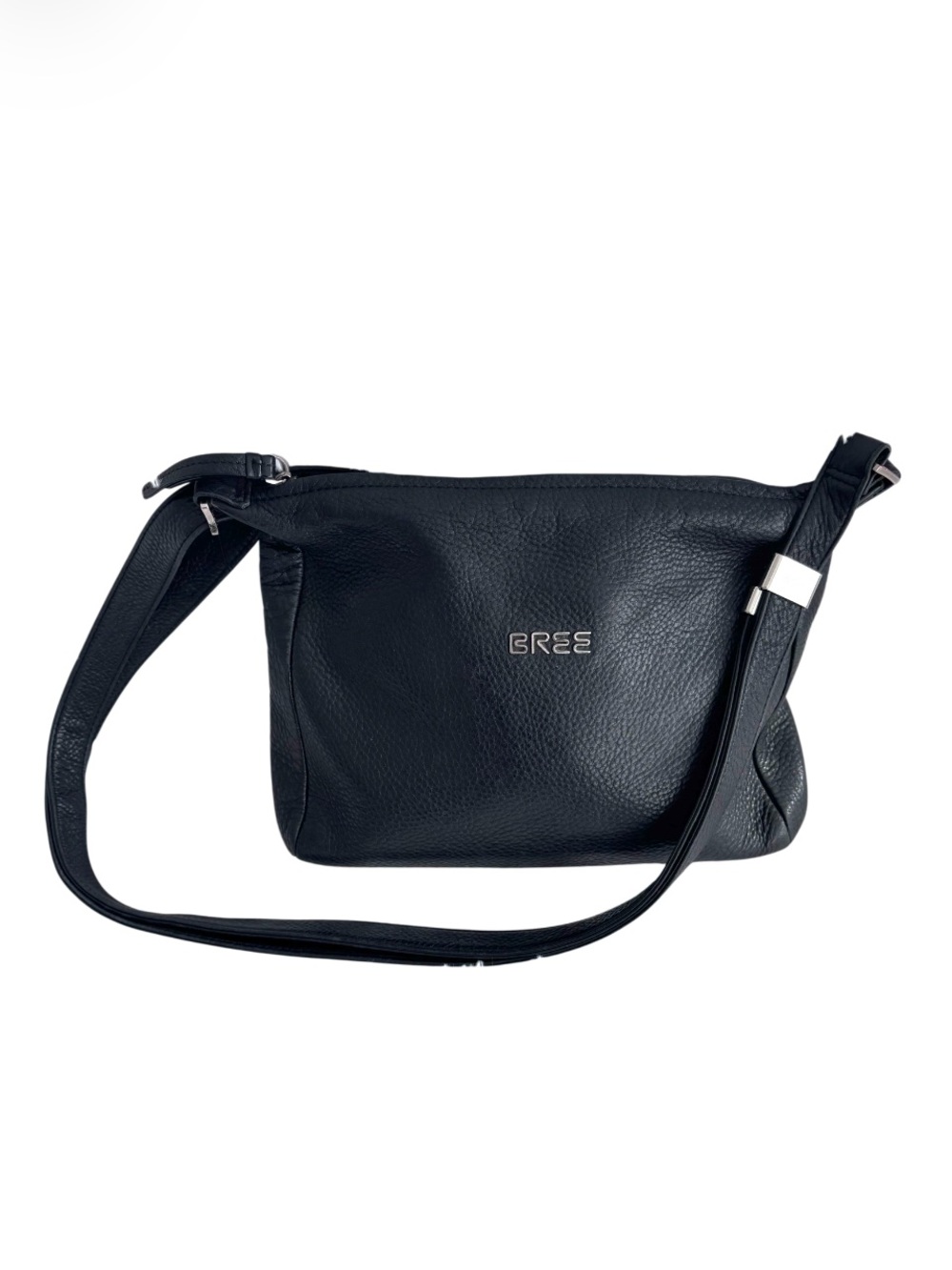 Bree Nola Black Leather Crossbody Convertible Bag Purse